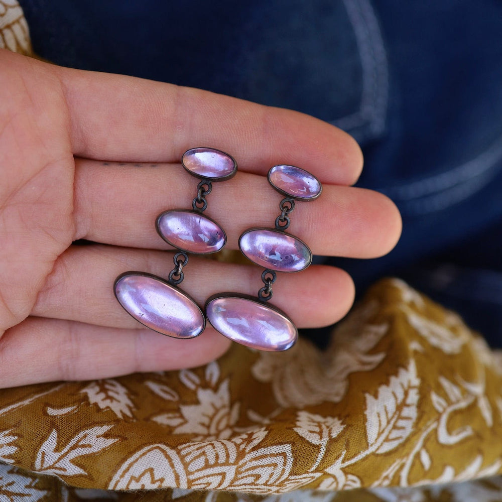 
                      
                        EAR Large Triple Oval Cabochon Amethyst Stud Earring
                      
                    