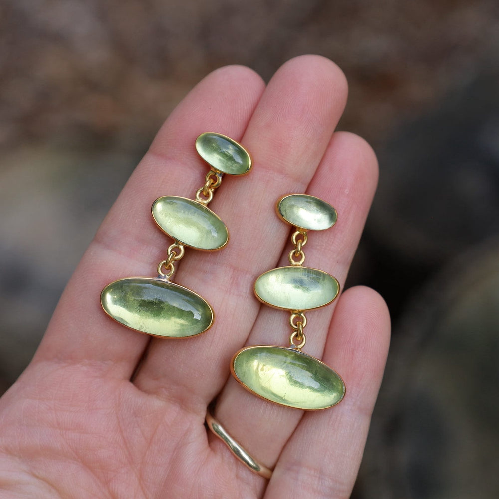 
                      
                        EAR Large Triple Oval Cabochon Lemon Quartz Earring
                      
                    