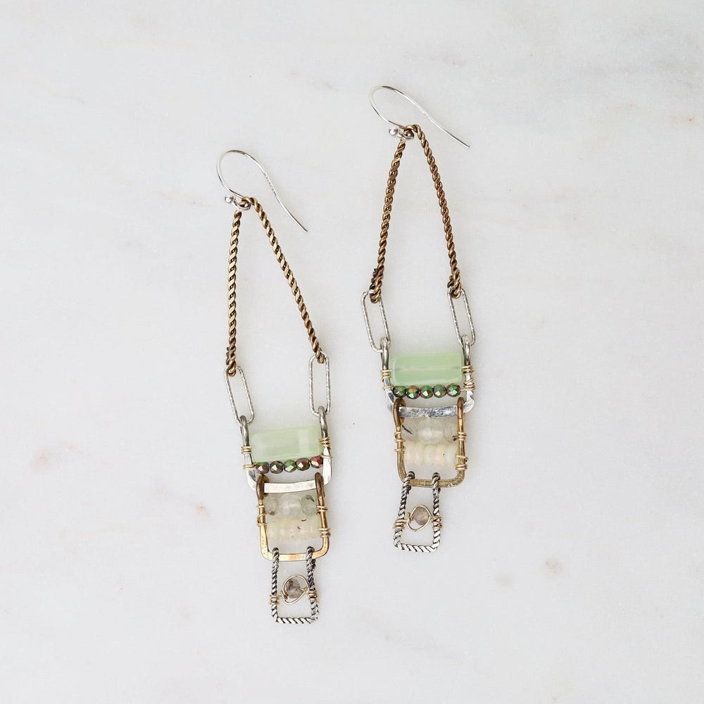 EAR Light Green Ladder Earrings