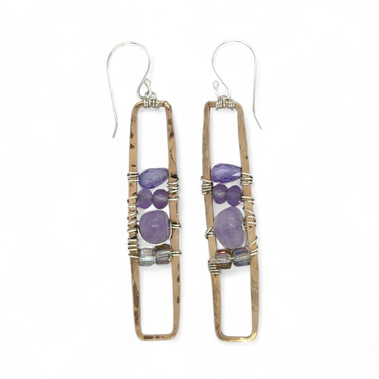 EAR Lilac Rectangle Earrings