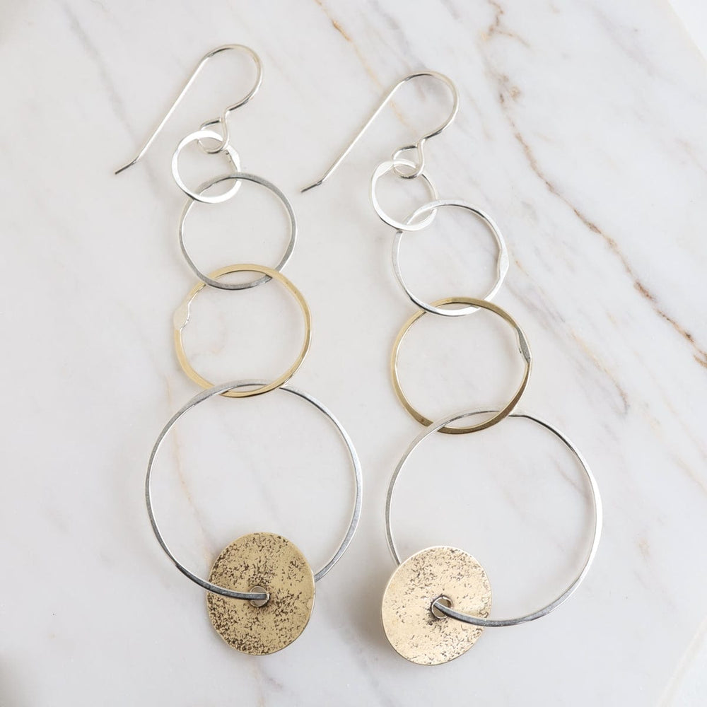 
                      
                        EAR Linky Hoop With Brass Disc Earring
                      
                    