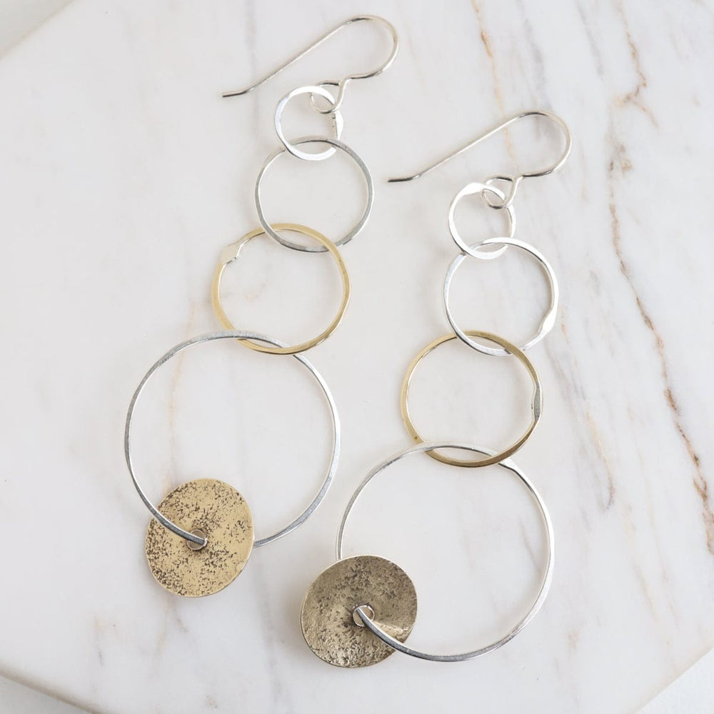 
                      
                        EAR Linky Hoop With Brass Disc Earring
                      
                    