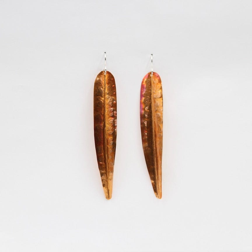 
                  
                    EAR Long Hammered Copper Leaf Earrings
                  
                