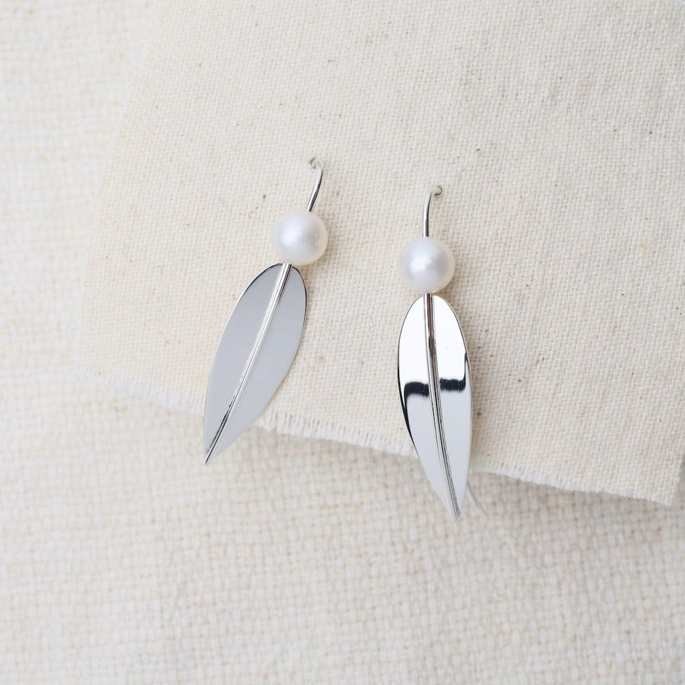 
                      
                        EAR Long Leaf with Pearl Earrings
                      
                    