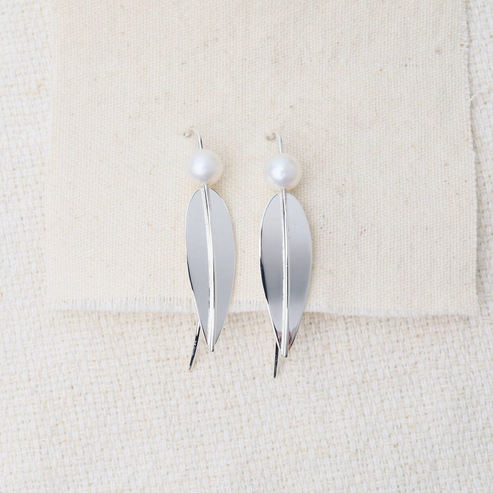 
                      
                        EAR Long Leaf with Pearl Earrings
                      
                    