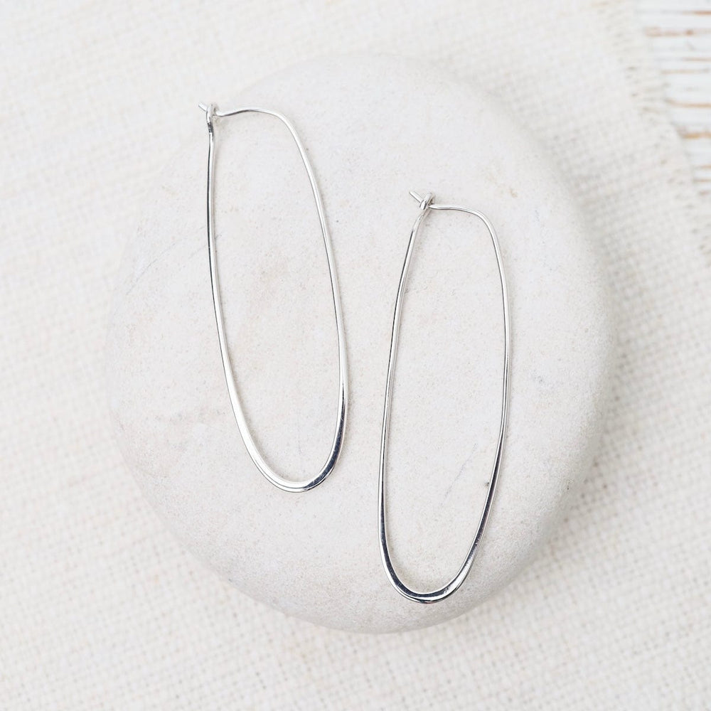 EAR Long Oval Hoops Earrings