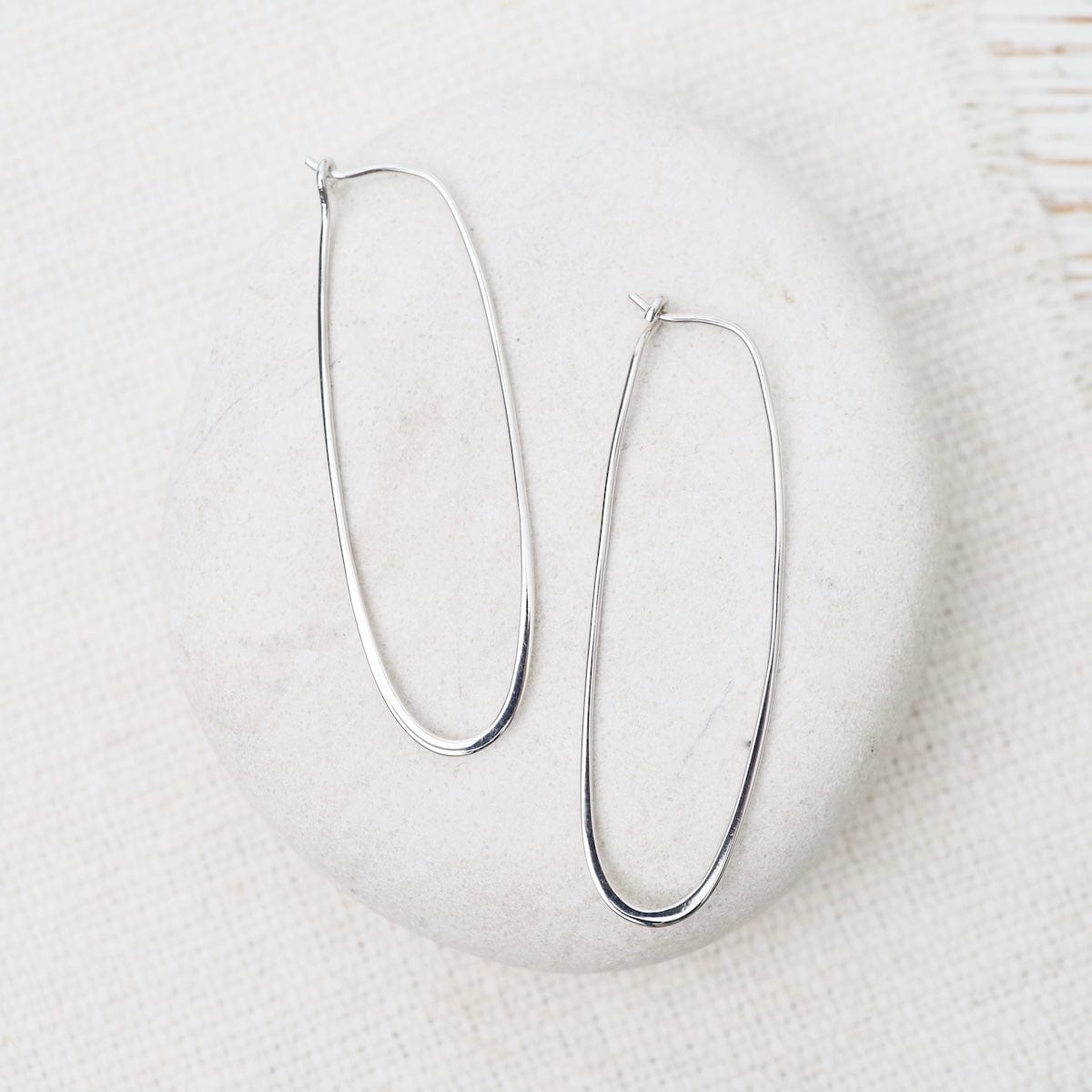 EAR Long Oval Hoops Earrings