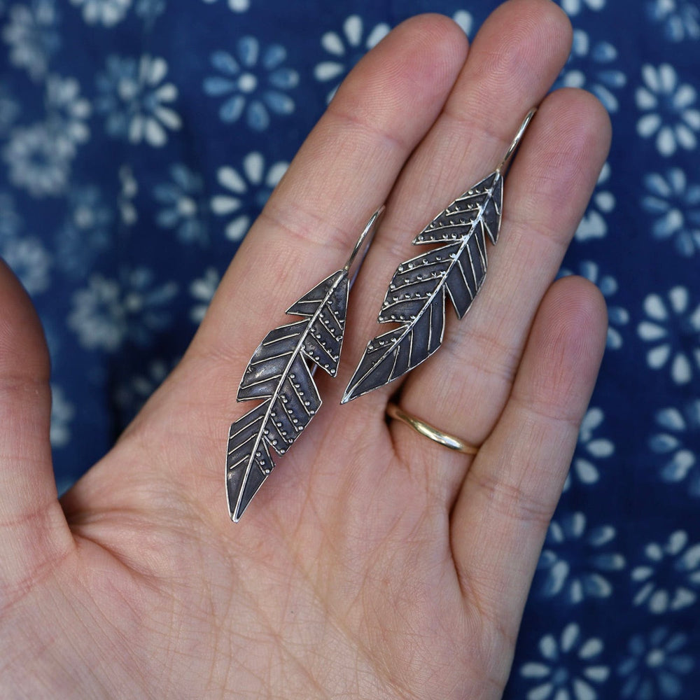 
                  
                    EAR Long Sterling Silver Leaf Earring
                  
                