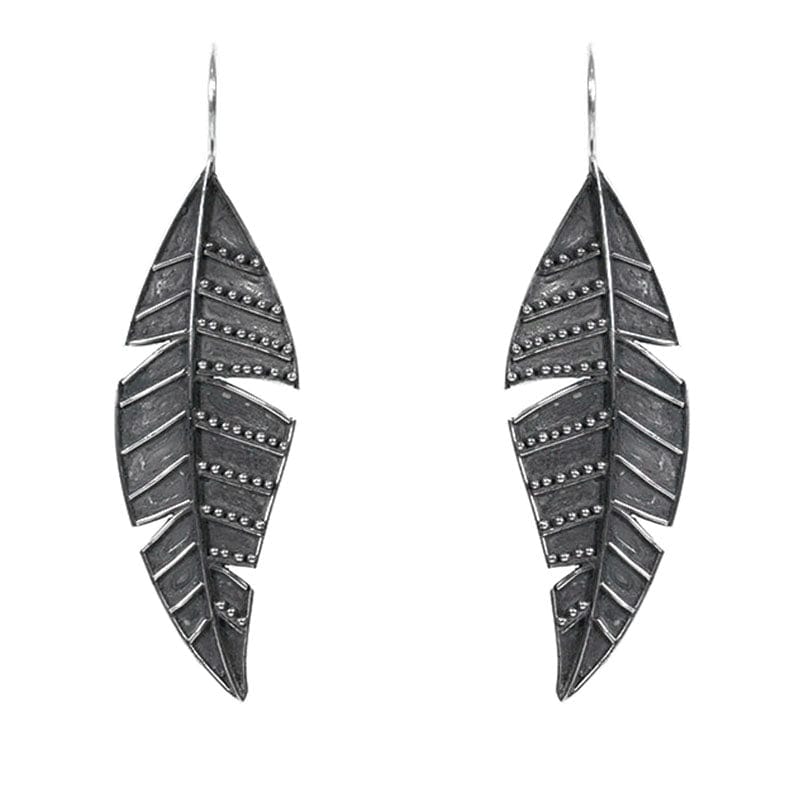 Leaf Frond Earrings 249 - Silverwaves Jewelry