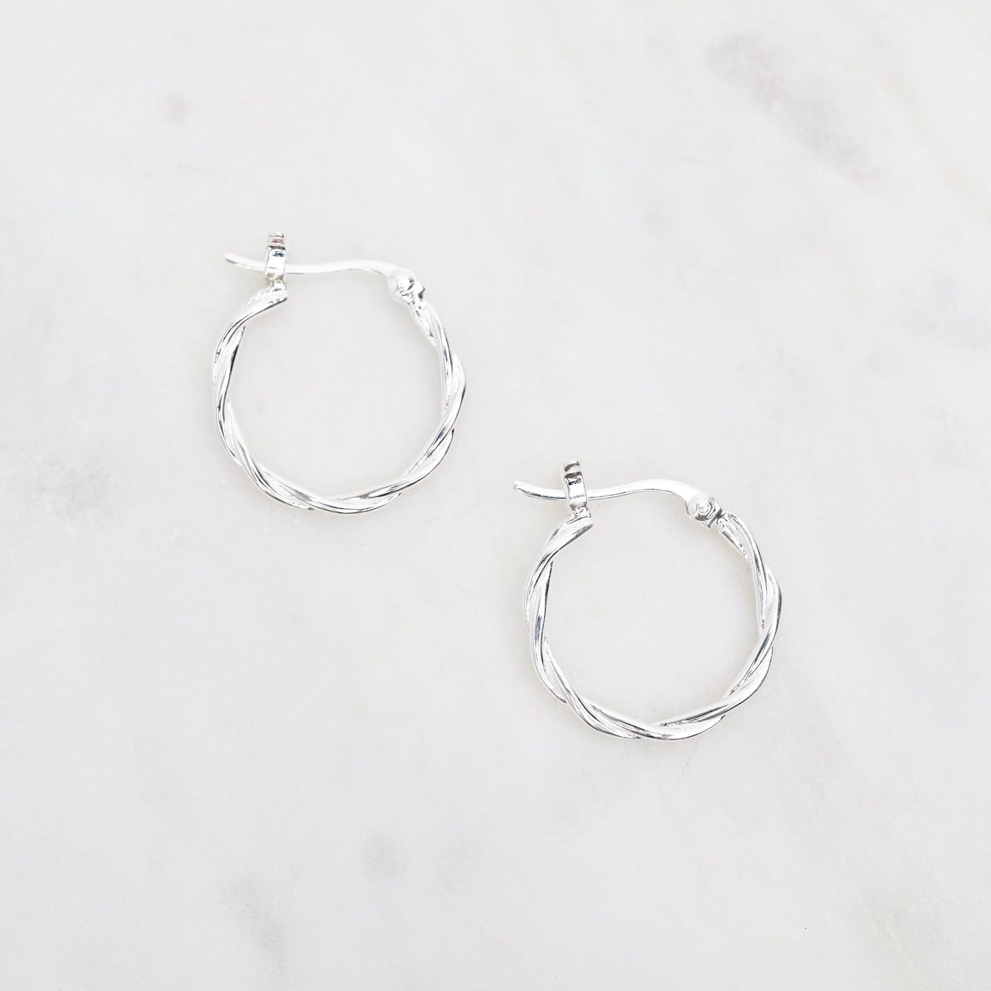 EAR Loose Twist Hoop  - Sterling Silver