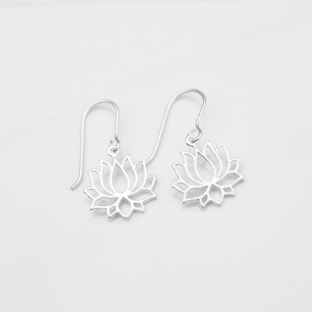 
                      
                        EAR Lotus Drop Earrings - Brushed Sterling Silver
                      
                    