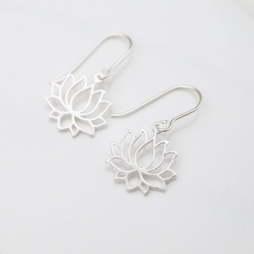 
                      
                        EAR Lotus Drop Earrings - Brushed Sterling Silver
                      
                    