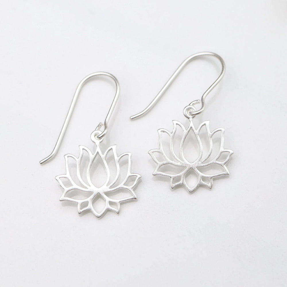 
                      
                        EAR Lotus Drop Earrings - Brushed Sterling Silver
                      
                    