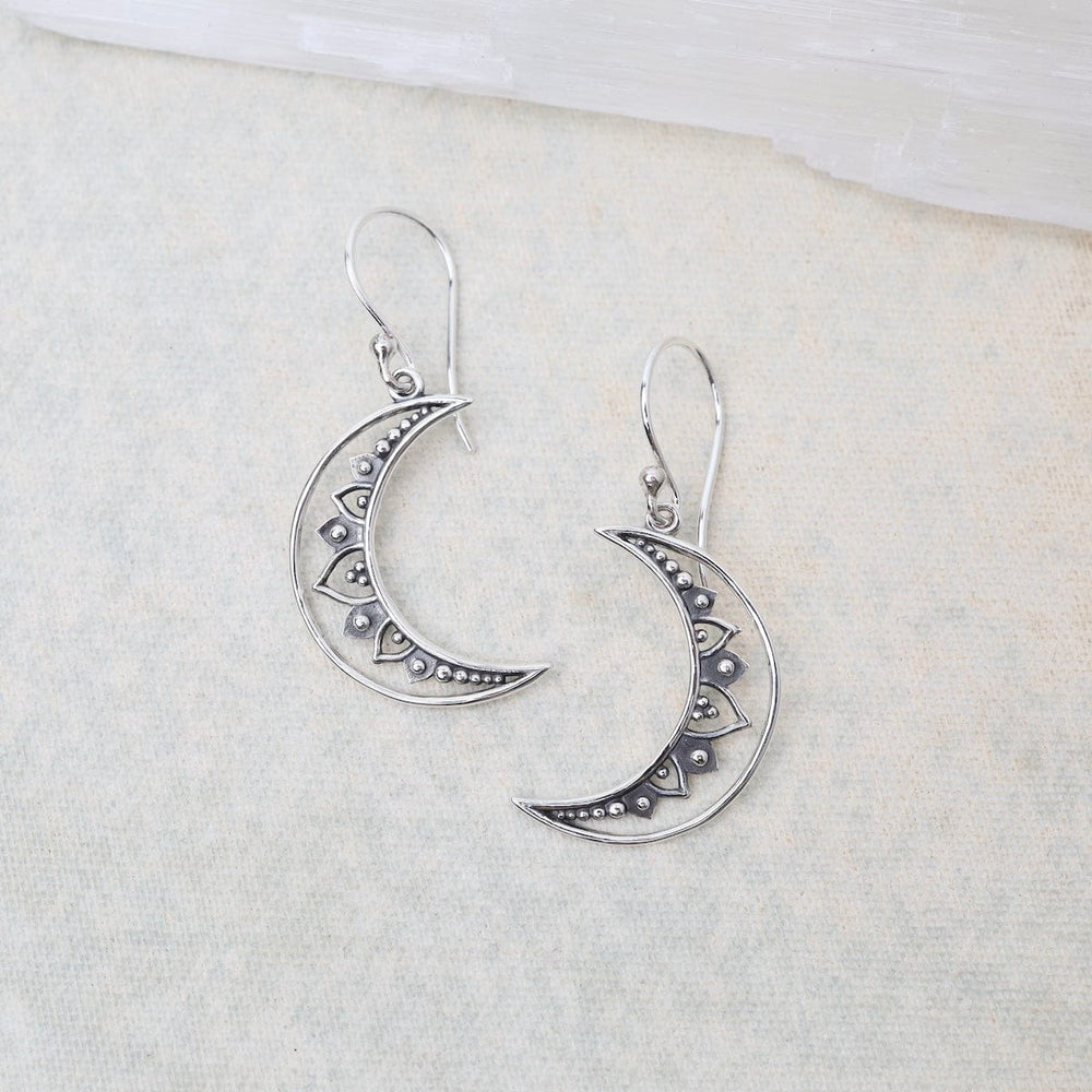 EAR Mandala Moon Dangle Earrings