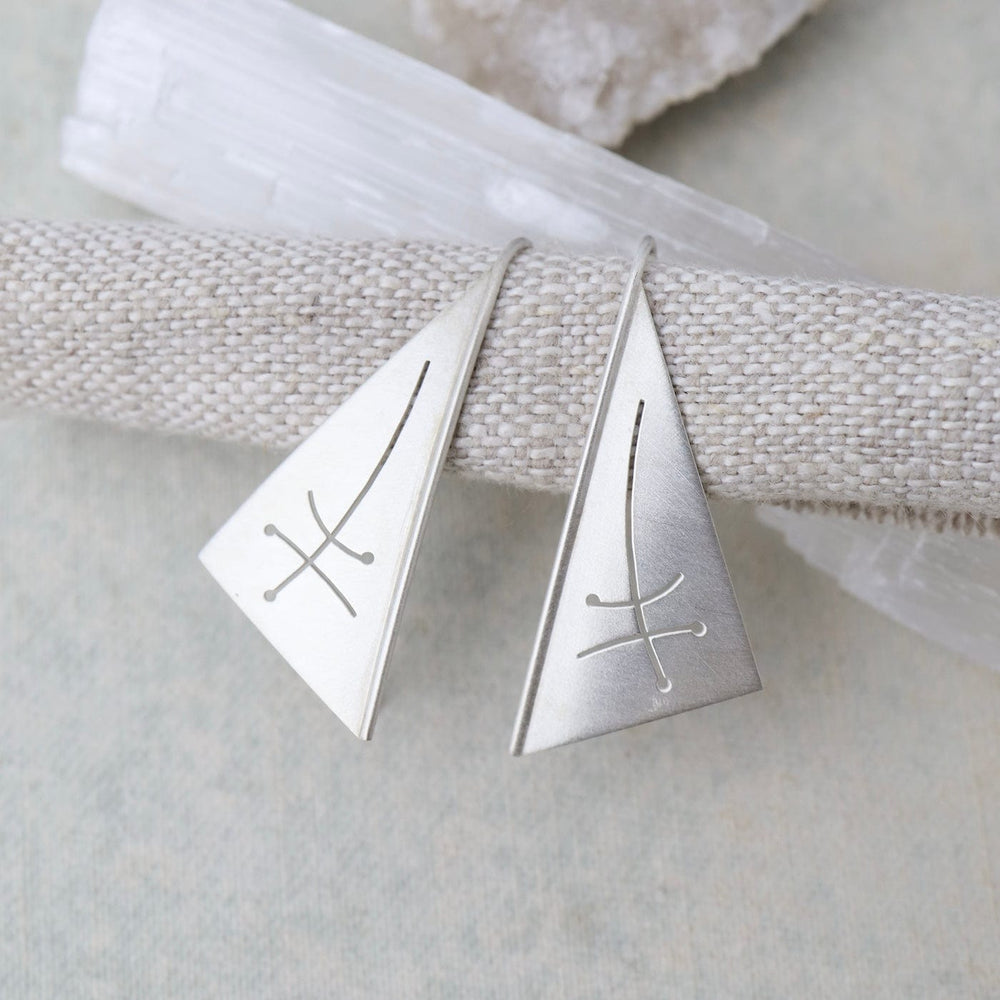 
                      
                        EAR Matte Cut Out Triangle Earrings
                      
                    