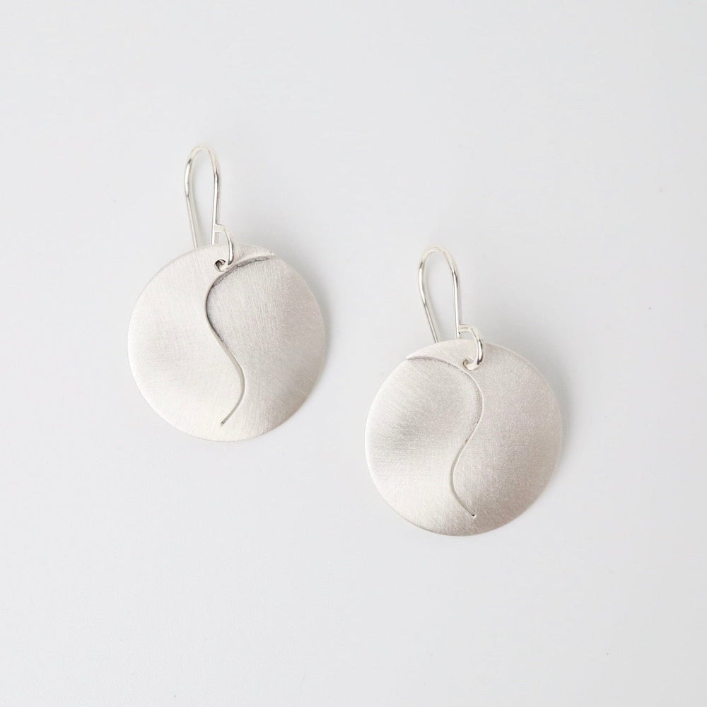 
                      
                        EAR Matte Silver Swirl Drop Earring
                      
                    