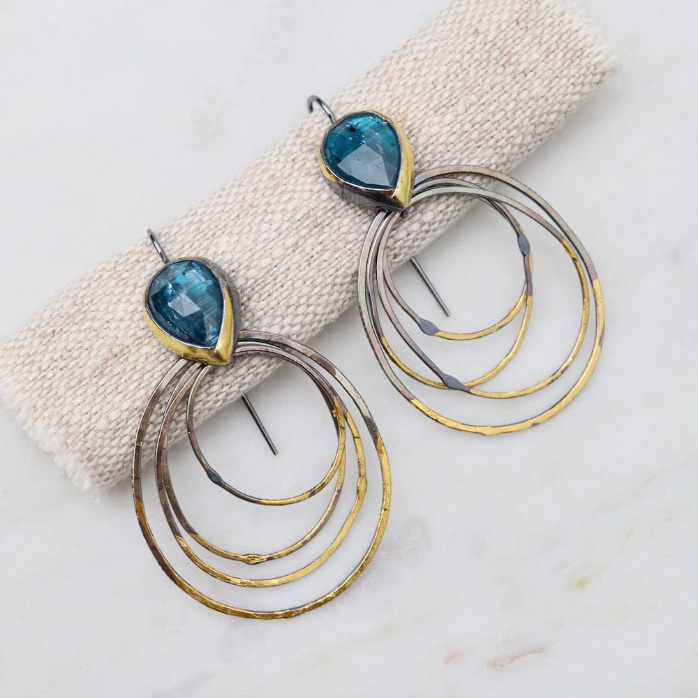 
                      
                        EAR Medium Ripple Rim Earrings with Teal Kyanite
                      
                    