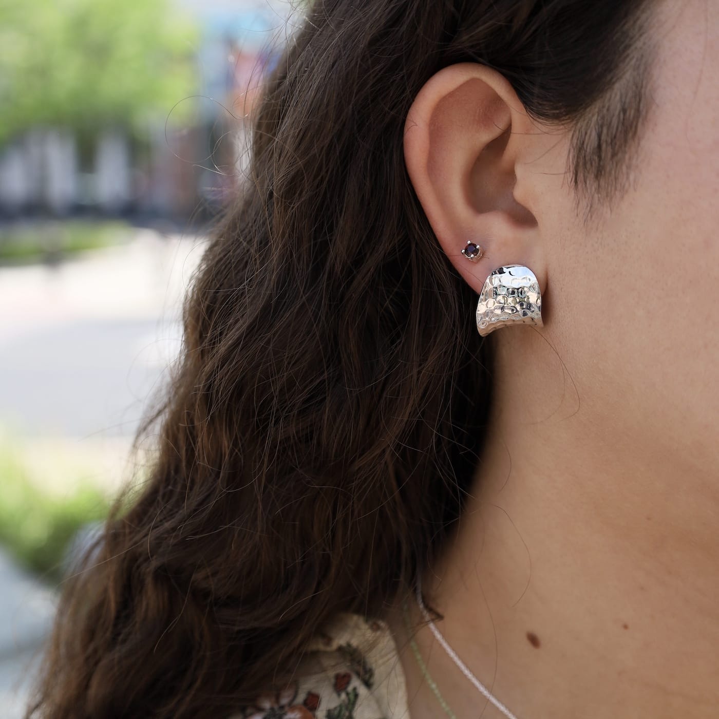 EAR Mini African Garnet Post Earrings