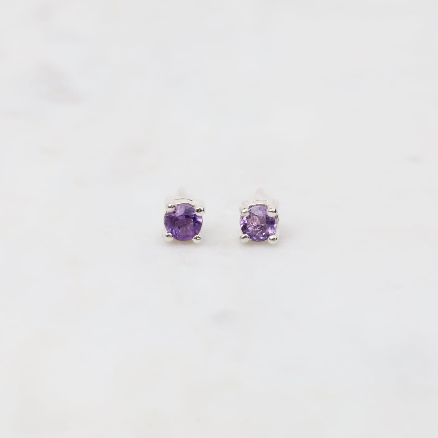 EAR Mini Amethyst Post Earrings