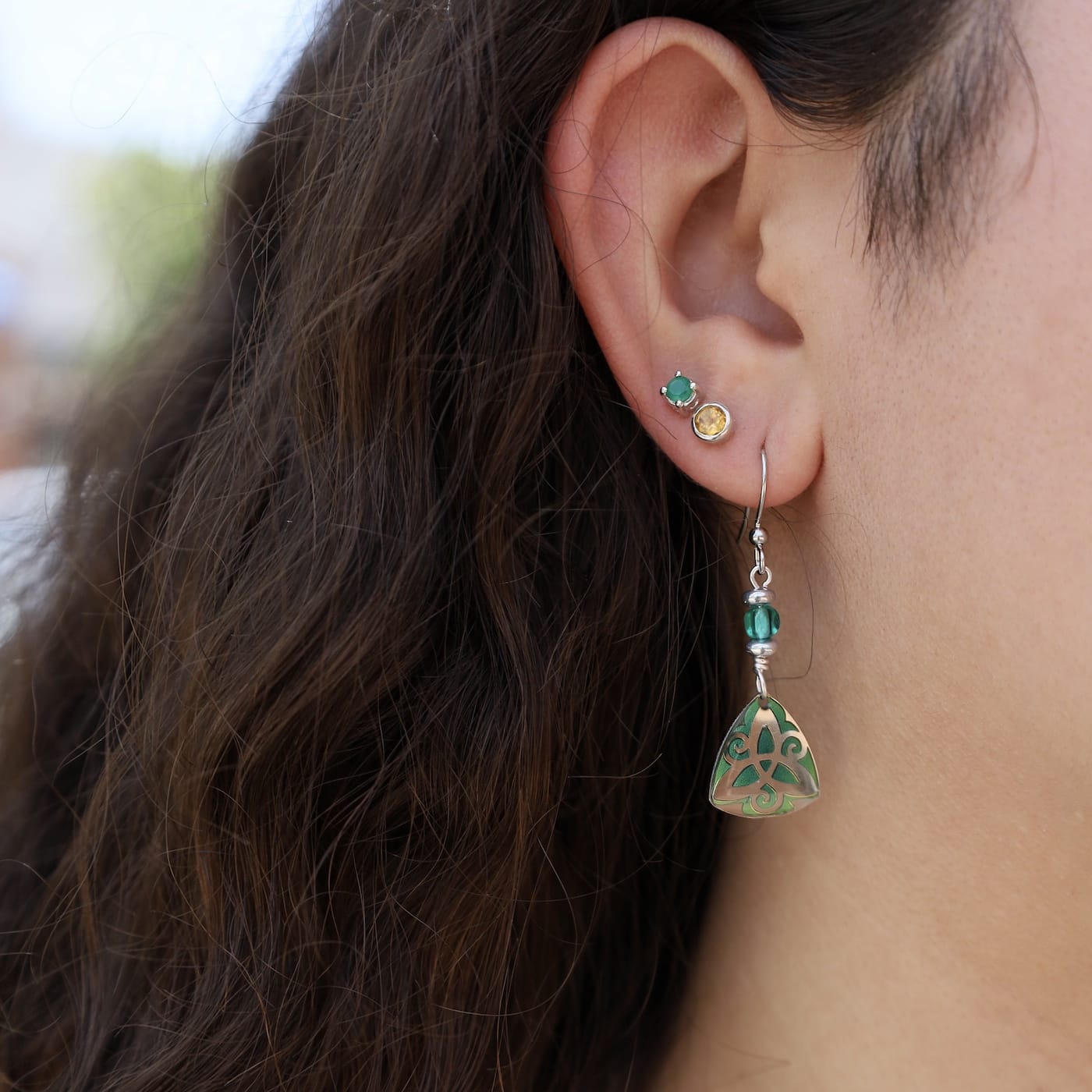 EAR Mini Green Onyx Post Earrings
