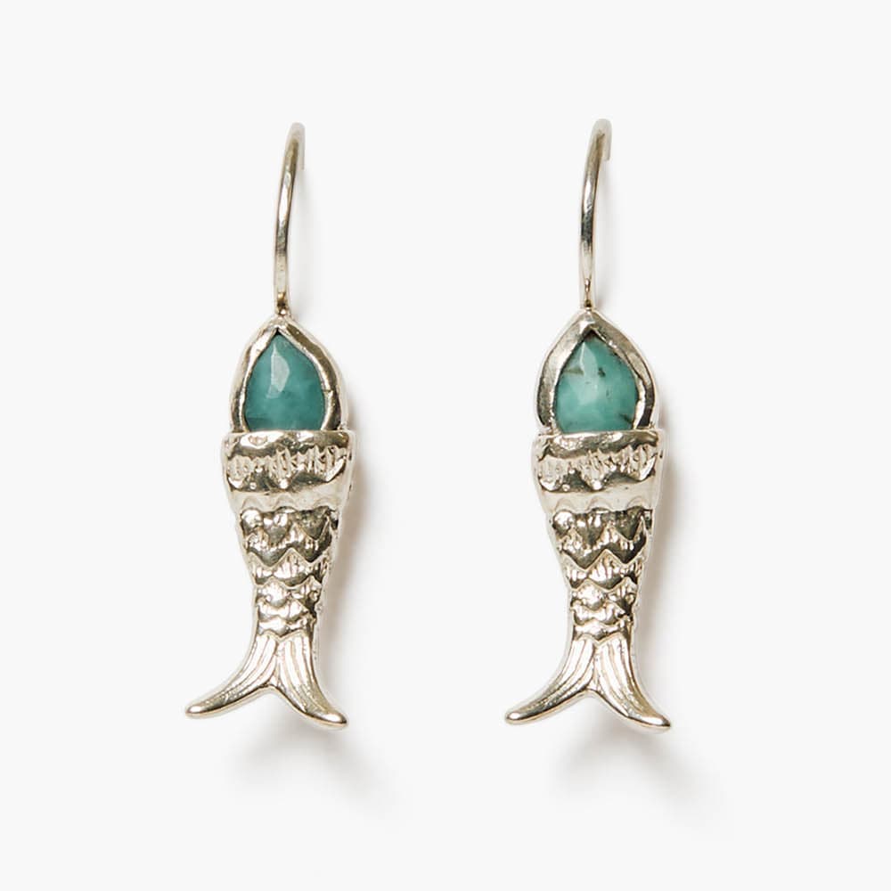 EAR Mini Koi Earrings Turquoise
