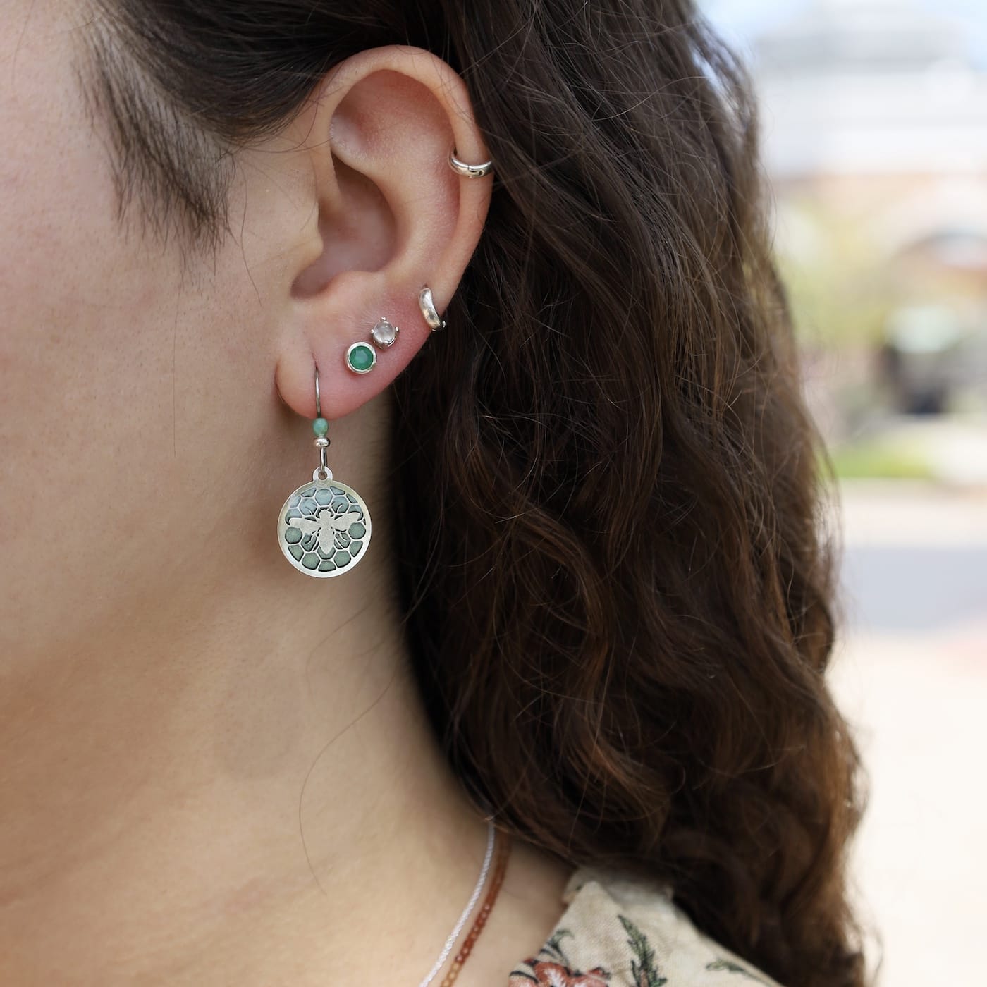 EAR Mini Moonstone Post Earrings