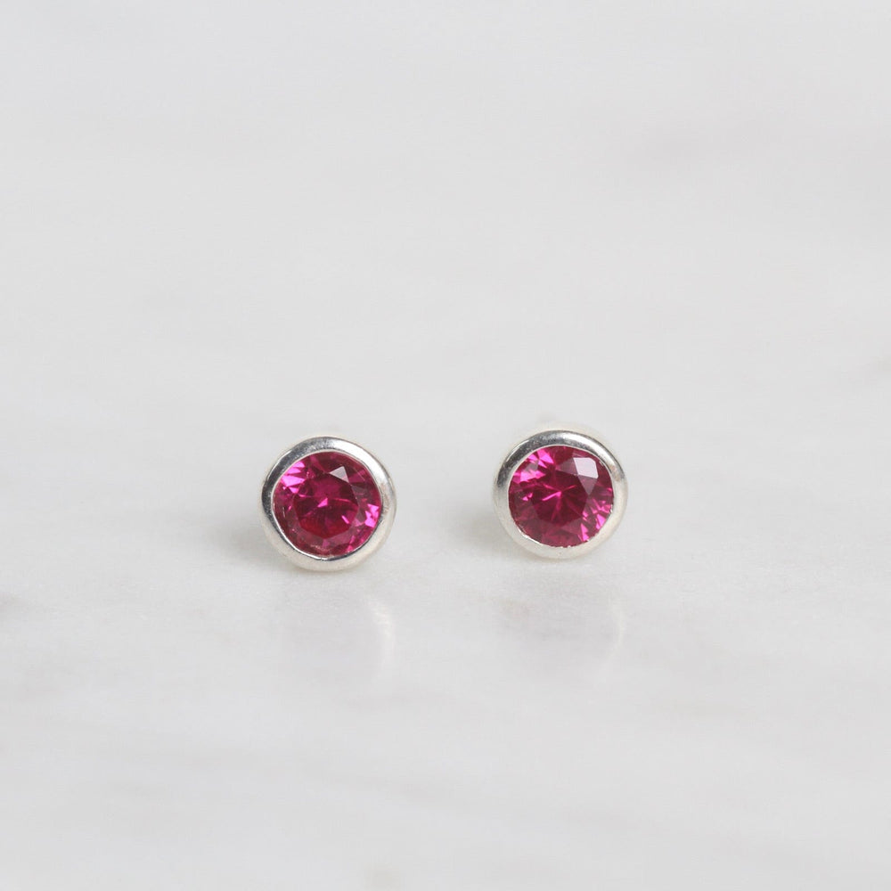 
                      
                        EAR Mini Synthetic Red Ruby Dot Post Earrings
                      
                    