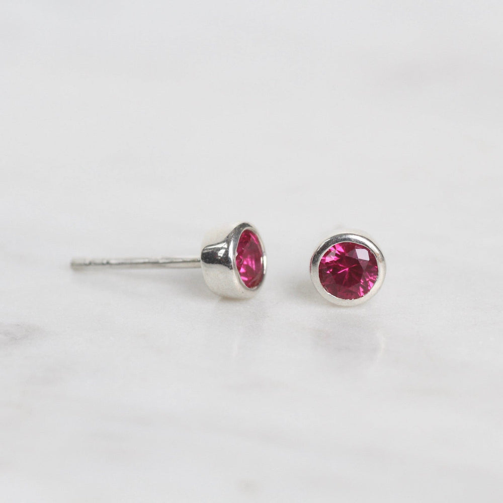 
                      
                        EAR Mini Synthetic Red Ruby Dot Post Earrings
                      
                    