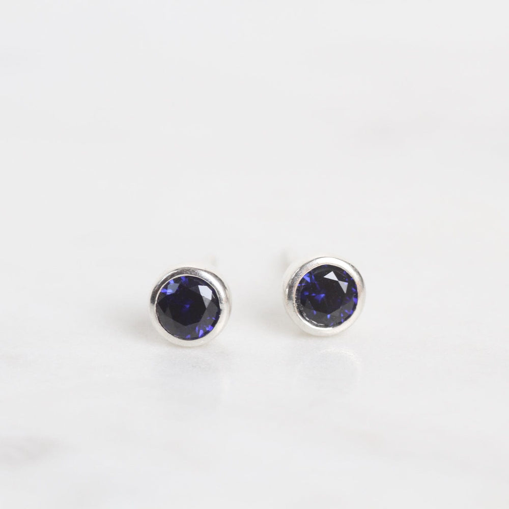 
                      
                        EAR Mini Synthetic Sapphire Dot Post Earring
                      
                    