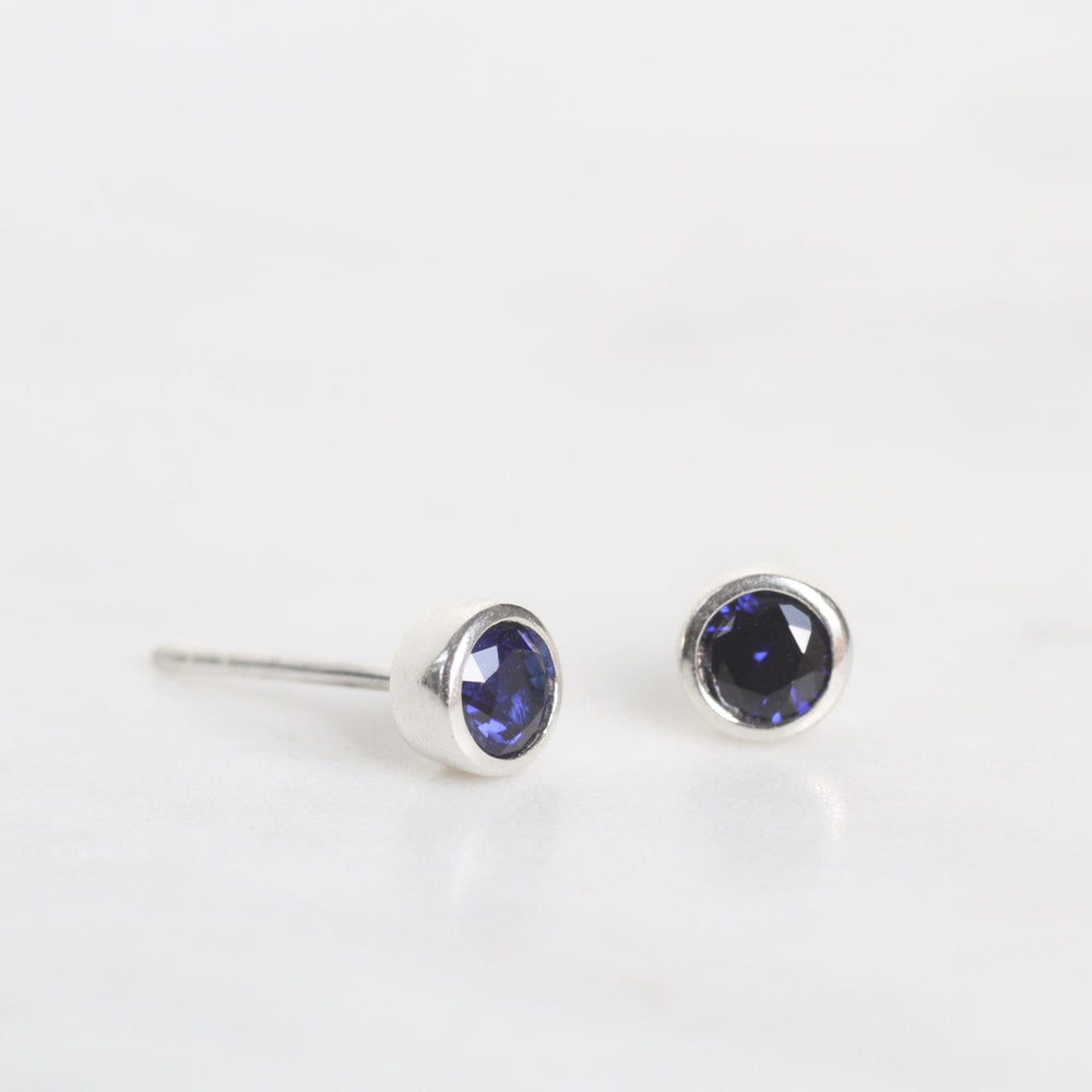 
                      
                        EAR Mini Synthetic Sapphire Dot Post Earring
                      
                    