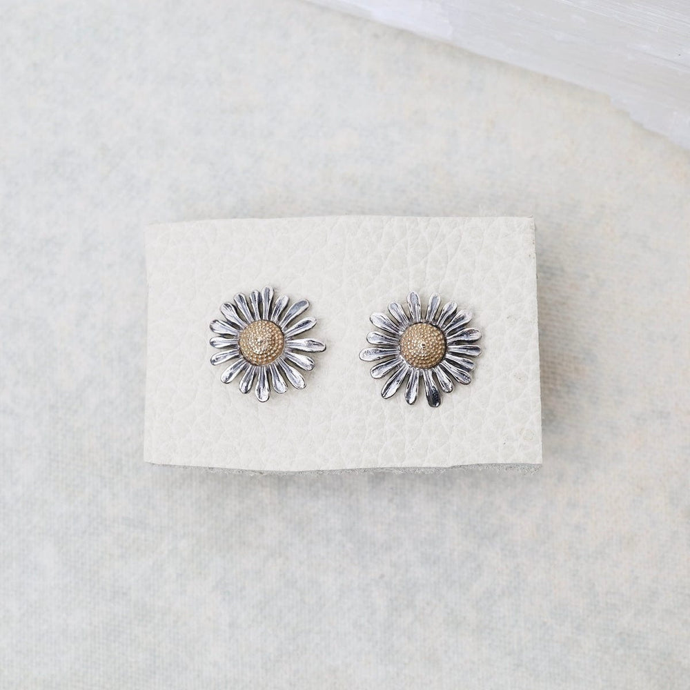 EAR Mixed Metal Daisy Post Earrings