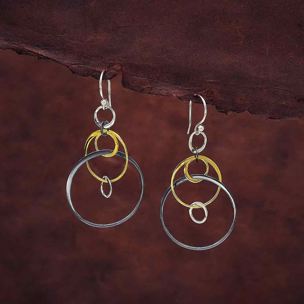 
                      
                        EAR Mixed Metal Floating Circle Earrings
                      
                    