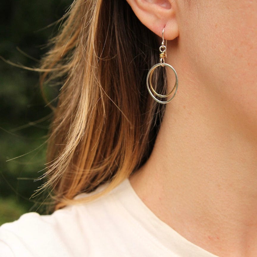 EAR Mixed Metal Simplicity Hoops