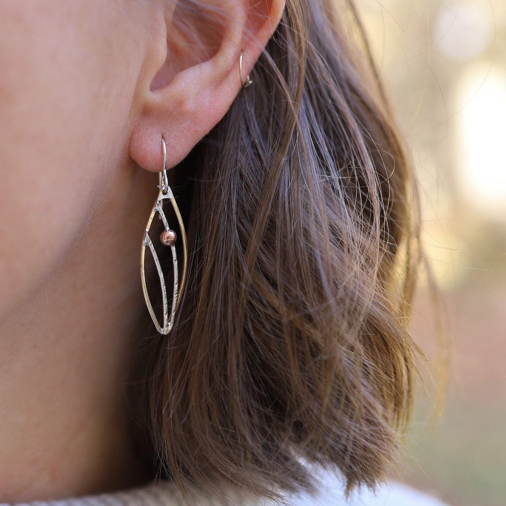 EAR Mixed Metal Stem Earrings