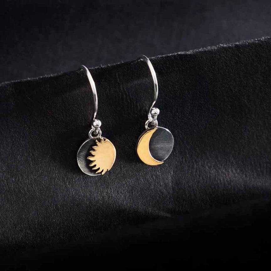 
                      
                        EAR Mixed Metal Sun and Moon Dangle Earrings
                      
                    