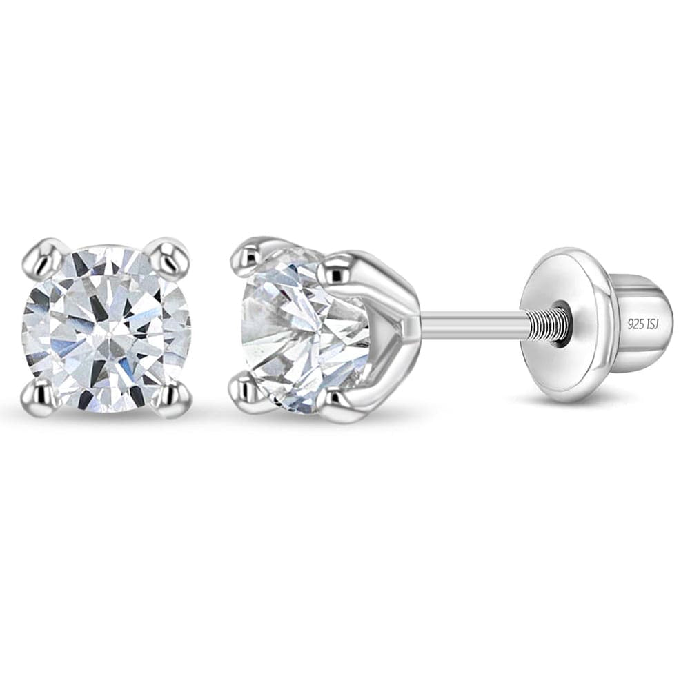 
                      
                        EAR Modern Prong Solitaire Children Earrings - Screw Back
                      
                    