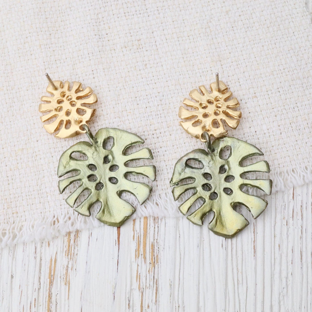 
                  
                    EAR Monstera Large Post Earrings
                  
                