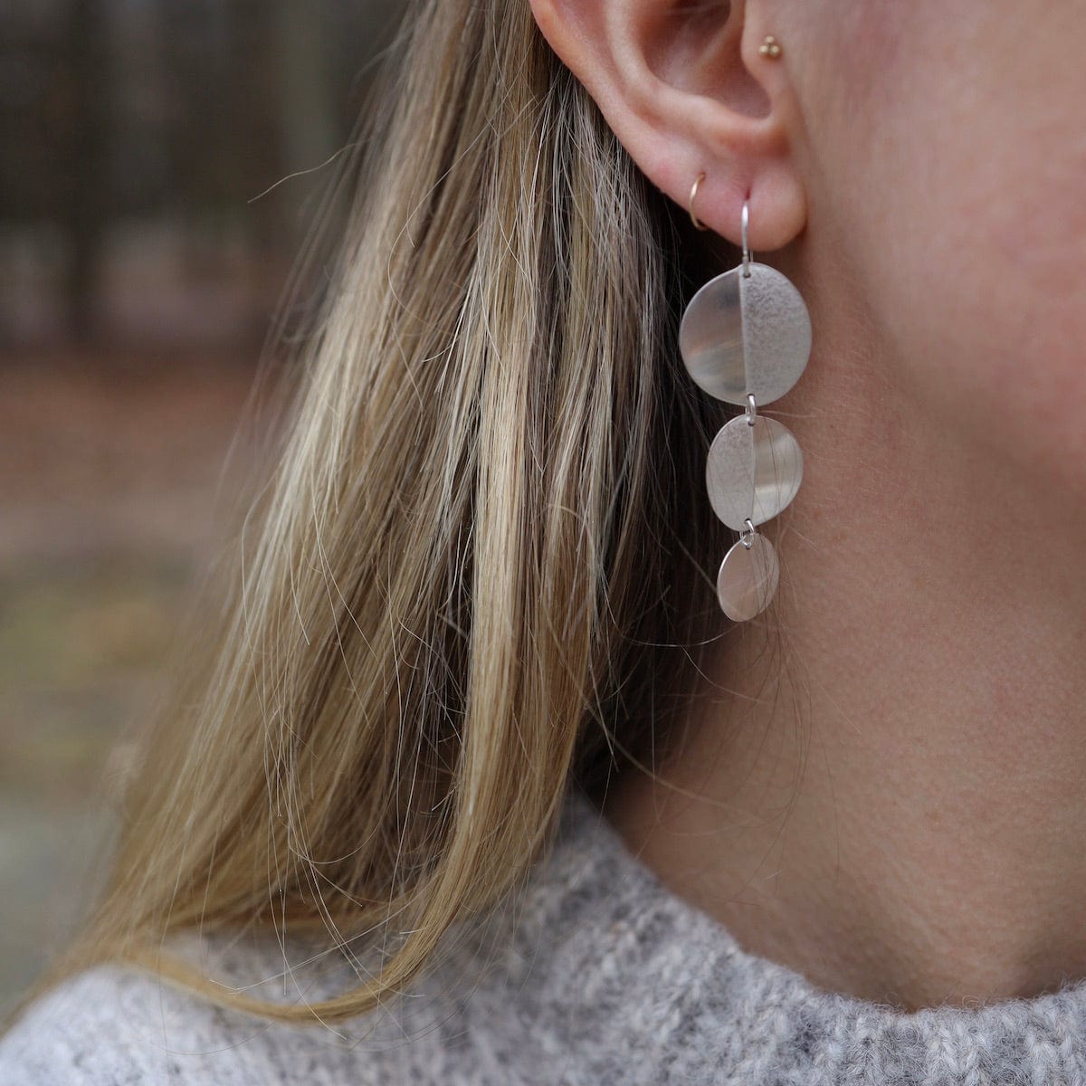 EAR Moon Midi Earrings Silver