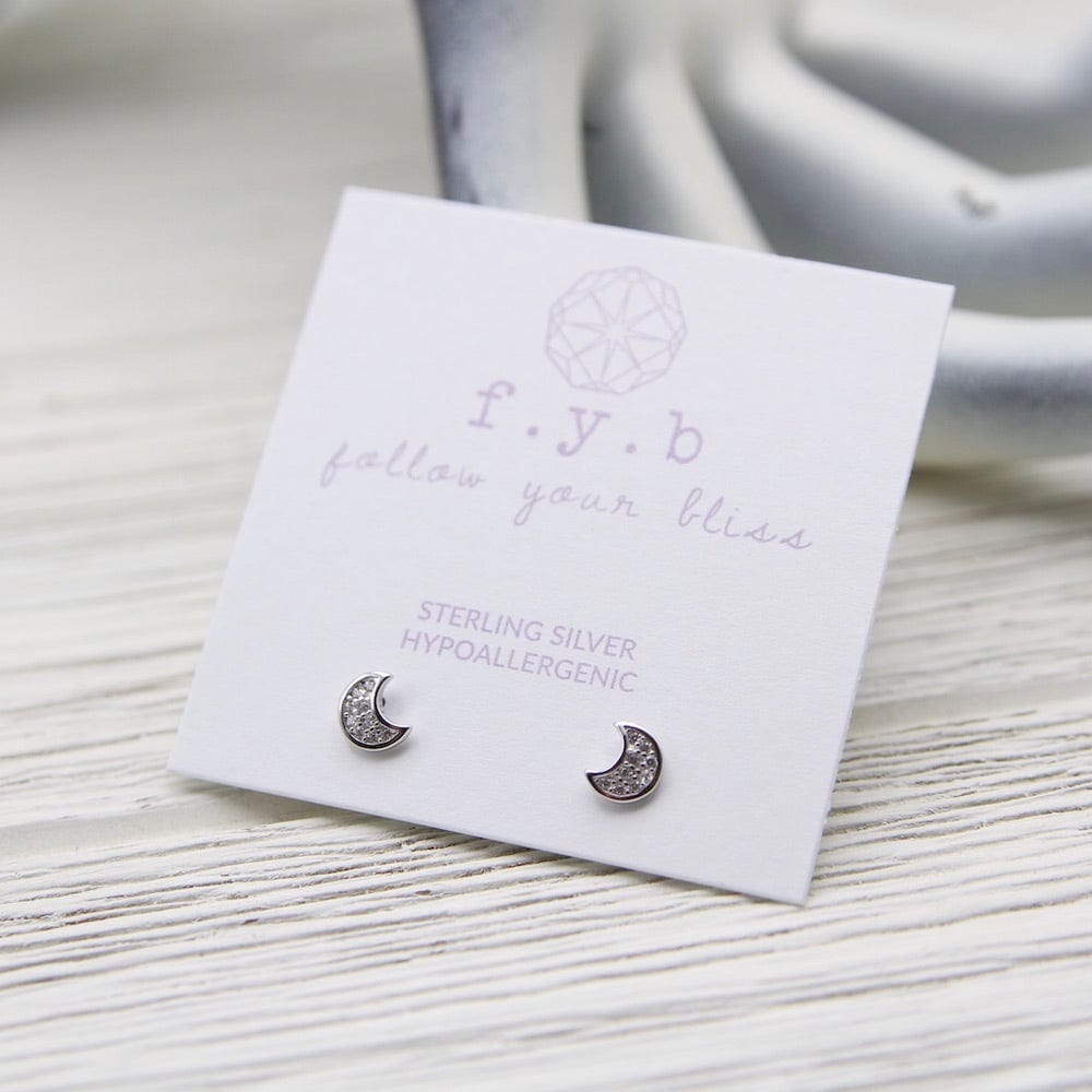 
                      
                        EAR Moon Studs -  Sterling Silver
                      
                    