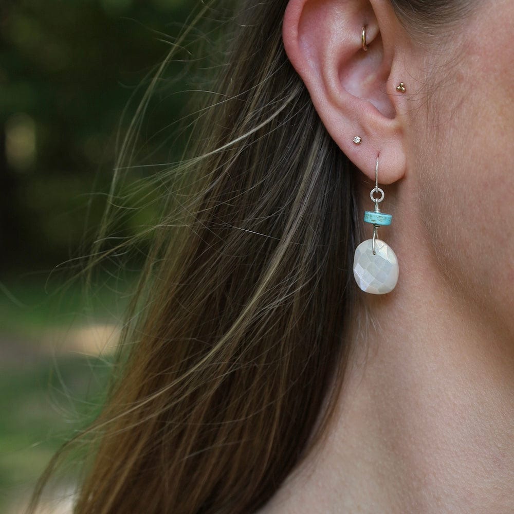 EAR Moonstone and Turquoise Earrings
