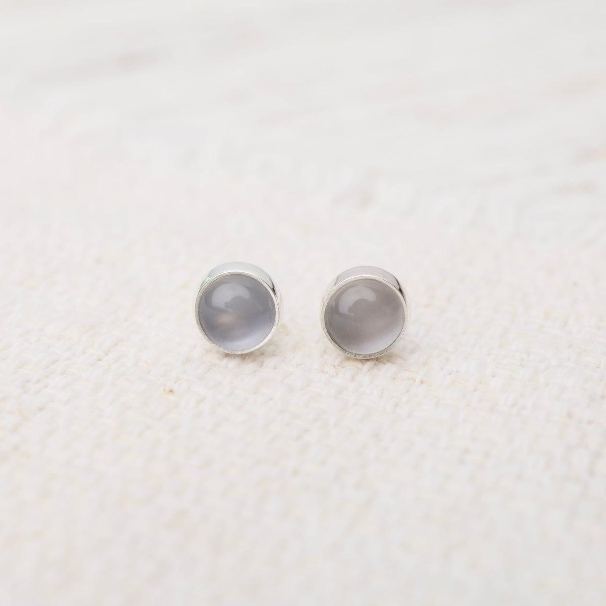 EAR Moonstone Cabochon Post Earrings