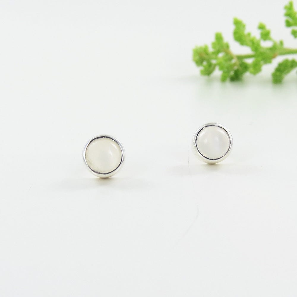Load image into Gallery viewer, EAR Moonstone Dot Post Earring

