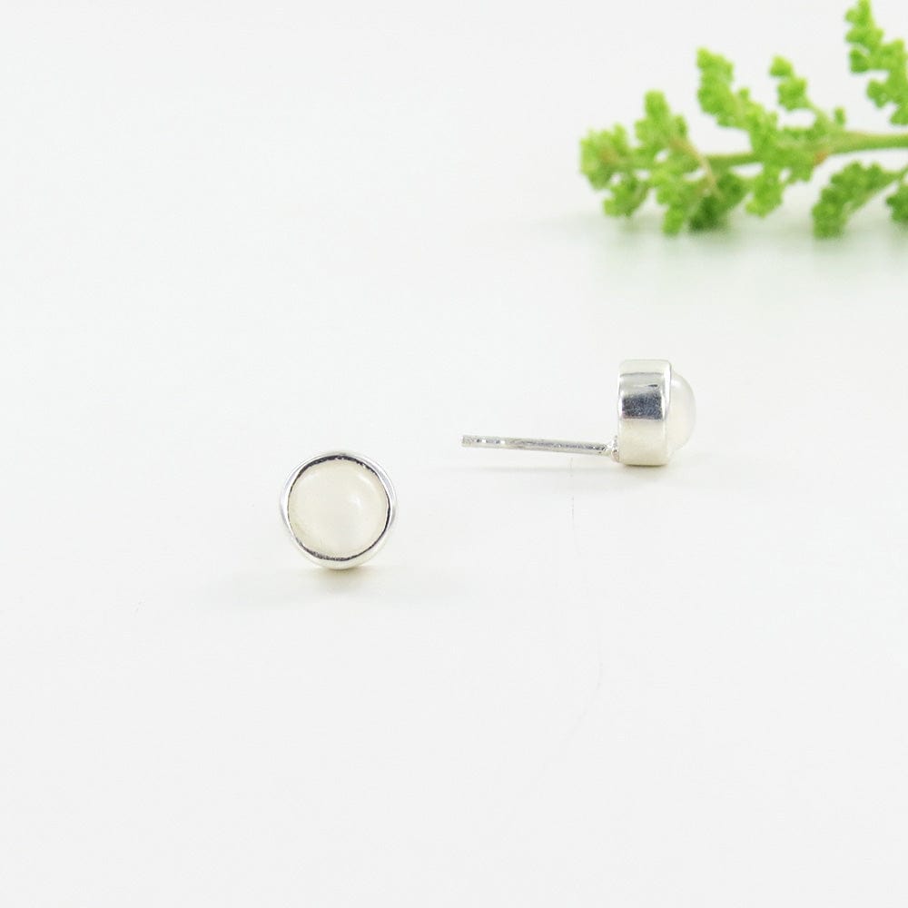 Load image into Gallery viewer, EAR Moonstone Dot Post Earring
