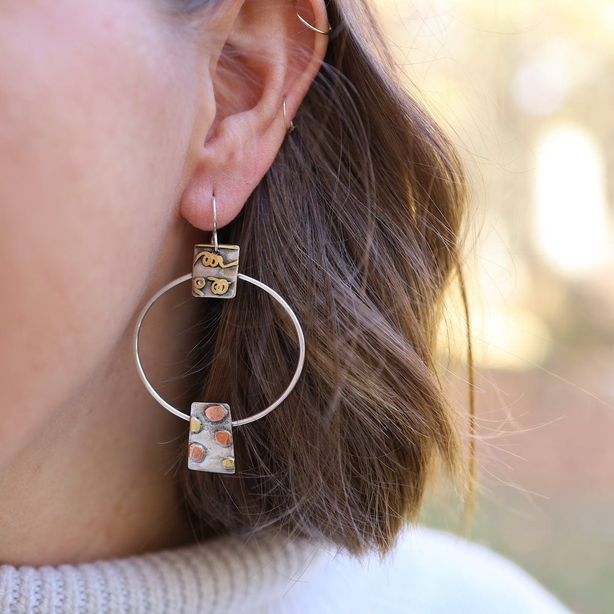 EAR Mosaic Hoop Earring