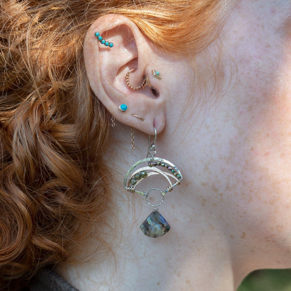 
                      
                        EAR Mushroom Earrings with Labradorite
                      
                    