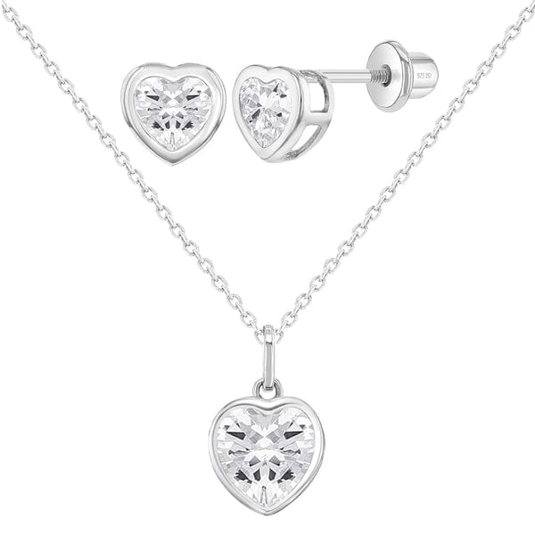 
                      
                        EAR/NKL CZ Heart Jewelry Set
                      
                    