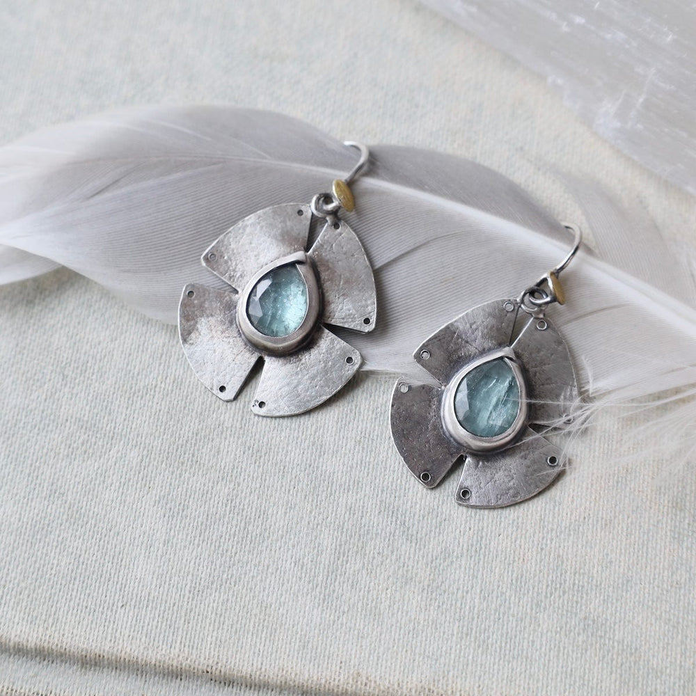 
                      
                        EAR Notch Earrings- Teardrop Sky Blue Kyanite
                      
                    