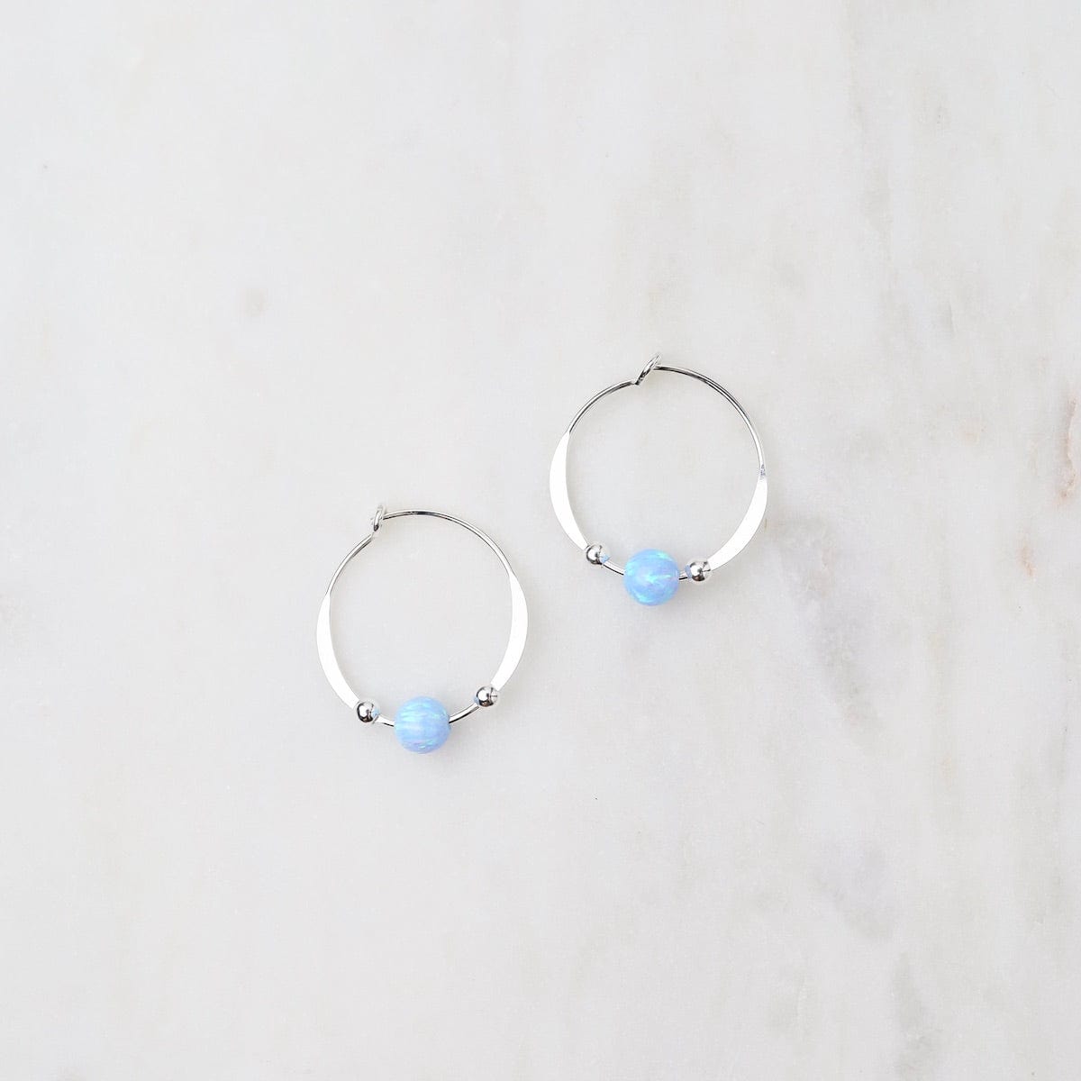 Small Colourful Beaded Hoop Earrings in Gold | Lisa Angel