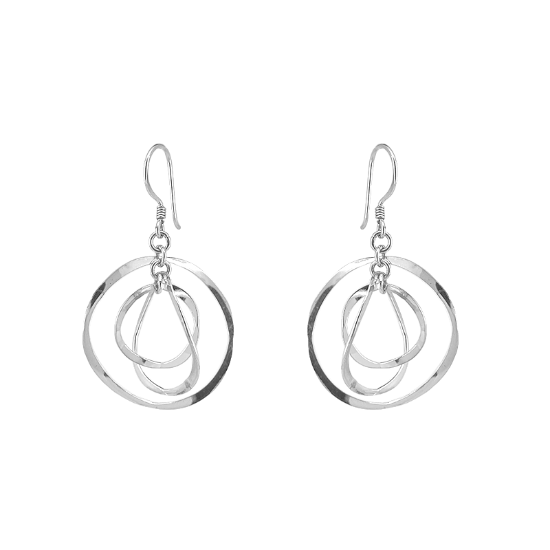 EAR Orbital Sterling Silver Dangle Earrings