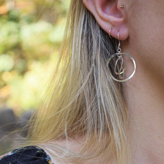EAR Orbital Sterling Silver Dangle Earrings
